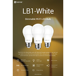 EZVIZ LB1 - Ampoule LED connectée Wi-Fi - Blanc Dimmable