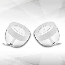 Philips Hue Lot de 2 lampes à poser connectée Hue Iris - Gen4 - Blanc Lampe connectée White & Color Ambiance - LED -  570 Lumens - Variateur d'intenséité lumineuse - Zigbee - A piloter via l'application Hue - Compatible Google Assistant et Alexa - X2