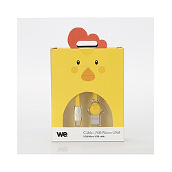 We Câble poule USB / Micro USB plat 1m - Jaune