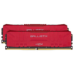 Ballistix Red 32 Go (2 x 16 Go) DDR4 3200 MHz CL16 Red 32 Go (2 x 16 Go) DDR4 3200 MHz CL16 - Kit Dual Channel RAM DDR4 PC4-25600 - BL2K16G32C16U4R