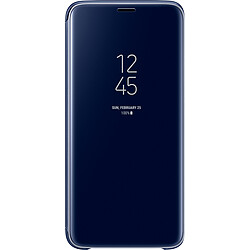 Samsung Clear View Standing Cover Galaxy S9 - Bleu Etui Galaxy S9 - Fonction Stand - Design translucide