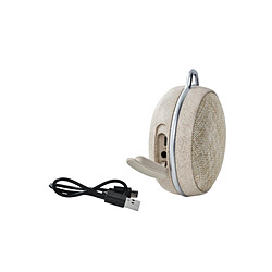 Enceinte Bluetooth Biodegradable Halterrego BT V5.0, mincro intégré, RMS 3W, Aux in, batterie rechargeable de 800mAh, IPX7, colori beige