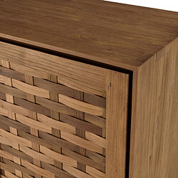 MACABANE Buffet en bois de teck recyclé, 2 portes texturées pas cher