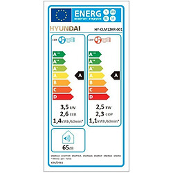 Acheter Climatiseur Mobile Réversible - HYUNDAI - HY-CLM12KR - 12000 BTU - Classe A - Affichage LED - Télécommande - Minuterie