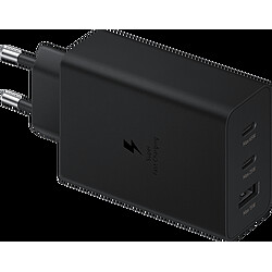 Chargeur maison triple USB A+C+C PD 65W (35W+25W+5W) Ultra-rapide Noir Samsung