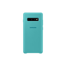 Samsung Coque Silicone Galaxy S10 Plus - Vert Coque silicone Galaxy S10 Plus - Finition douce - Protection dos et rebords