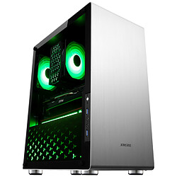 Jonsbo U4 Silver - Verre trempé Boitier PC ITX / M-ATX / ATX - Argent