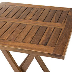 Acheter MACABANE Table de jardin HANNA 2 personnes - carrée pliante 70 x 70 cm en bois teck huilé