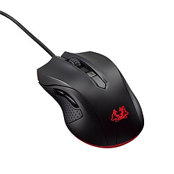 ASUS Cerberus Mouse - RGB Souris gamer - Rétroéclairée - Filaire - USB - capteur optique - 2500 dpi - 6 boutons - Droitier et gaucher - Noire