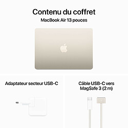 Apple MacBook Air - 8/512 Go - Lumière stellaire - MRXU3FN/A pas cher