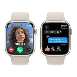 Acheter Apple Watch Series 9 GPS + Cellular 45 mm avec boîtier en aluminium Stellaire et bracelet sport Stellaire M/L