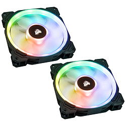  Corsair LL Series, LL140 RGB, 140mm Dual Light Loop RGB LED PWM Fan, 2 Fan Pack with Lighting Node PRO  Ventilateur Corsair LL140 Node Pro High Performance PWM (RGB), Twin P