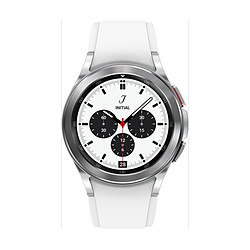 Samsung Galaxy Watch4 Classic - 42 mm - 4G - Argent Montre connectée Galaxy Watch4 Classic - LTE/4G - Fonctionnalités Sport & Bien-être avancées - Connexion Bluetooth 5.0 - Cardiofréquencemètre - Altimètre - Accélèromètre - GPS - Suivi d'exercice - Notifications - SMS & Appels - Etanche - ECG - Android Wea