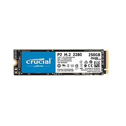 Crucial P2 3D NAND - 250 Go - M.2 Nvme PCIe Disque SSD interne M.2 Nvme PCIe - 2300 Mo/s - CT250P2SSD8