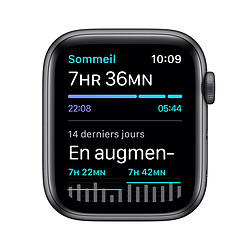 Apple Watch SE - GPS - 44 - Alu Gris Sidéral / Bracelet Sport Noir - Regular · Reconditionné pas cher