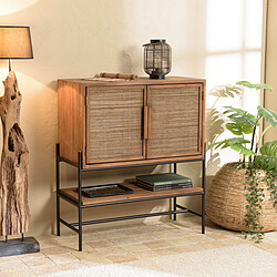 MACABANE Buffet 2 portes en bois de teck recyclé 