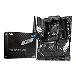 MSI PRO Z790-A WIFI Carte mère ATX - Socket 1700 - Intel Z790 Express - 4x DDR5 - M.2 PCIe 4.0 - USB 3.2 - PCI-Express 5.0 16x - LAN 2.5 GbE - Wi-Fi 6E/Bluetooth 5.2