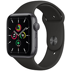 Apple Watch SE - GPS - 44 - Alu Gris Sidéral / Bracelet Sport Noir - Regular · Reconditionné Montre connectée - Aluminium - Étanche - GPS - Cardiofréquencemètre - Écran Retina - Wi-Fi 2,4 GHz / Bluetooth - watchOS 7 - Bracelet Sport 44 mm