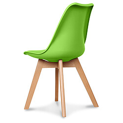 OPJET Chaise Design Style Scandinave Vert ESBEN pas cher