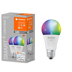 Ledvance Lot de 2 ampoules connectées - Smart+ WIFI Standard dépolie 60W E27 - Couleur changeante Lot de 2 ampoules connectées - Smart+ WIFI Standard dépolie 60W E27 - Couleur changeante