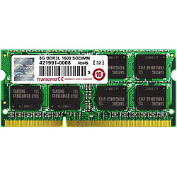 Transcend 1x8 Go - DDR3 1600MHz - CL11 8 Go de mémoire PC - 1 barrette de RAM DDR3  PC3L-12800 -TS1GSK64W6H