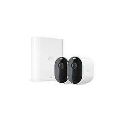 Arlo Pro 3 - Pack de 2 Système de 2 caméras de sécurité sans fils QHD 2K (VMS4240P). Eclairage intégré - Vision nocturne couleur - HDR 2K - Vision 160°