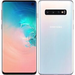 Samsung S10 - 128 Go - Blanc Galaxy S10 - 6,1'' QHD+ Super AMOLED - HDR10+ - 4G+ - 128 Go - Android 9.0 - Lecteur d'empreinte sous l'écran - Bords incurvés avant et arrière