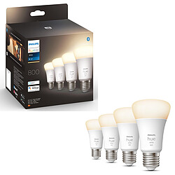 Avis Philips Hue Pack de 4 ampoules connectées 9W A60 E27 - White