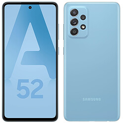 Samsung Galaxy A52 4G - 128 Go - Bleu Smartphone 6,5" Super AMOLED FHD+ - Snapdragon 750G - RAM 6Go - NFC/Bluetooth 5.0 - 4500 mAh - Charge rapide 25W - Caméra 64MP - Android 11