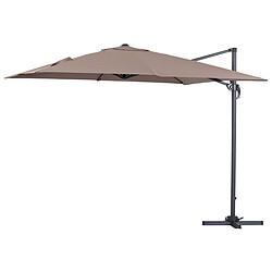 Habitat Et Jardin Parasol jardin déporté Alu  Sun 3  - Carré - 3 x 3 m - Taupe