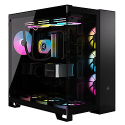 Corsair 6500X - Noir Boitier PC ATX - Avec fenêtre - Double chambre - Ventilateurs non inclus - Sans alimentation