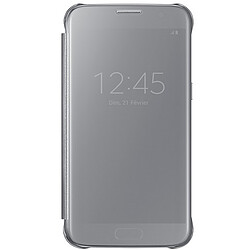 Samsung Clear View Cover pour Galaxy S7 - Argent Etui à rabat Argent pour Samsung Galaxy S7