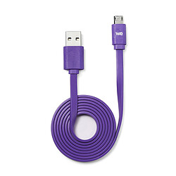 Avis WE Câble Micro USB Plat 1m réversible - Connecteur Ultra Résistant - Charge Rapide pour Samsung Huawei Nexus Sony - Violet