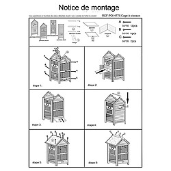 HABRITA Cage à oiseaux standard / 0,42 m2 / 3-4 oiseaux pas cher