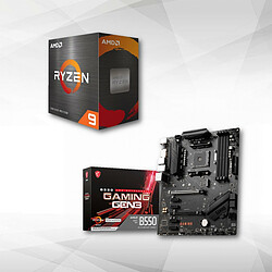 AMD Ryzen 9 5900X - 3,7/4,8 GHz + MSI B550 GAMING GEN3 AMD Ryzen 9 5900X - 3,7/4,8 GHz 12 Cœurs / 24 Threads - 64 Mo - Format ATX - Socket AM4 - 4x DDR4 - M.2 PCIe 3.0 4x - USB 3.1 - PCI-Express 4.0 16x