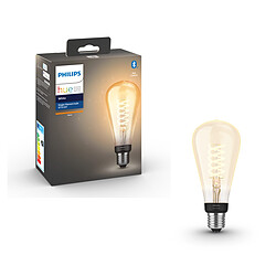 Philips Hue Fil ST72 - E27 - 7W Ampoule individuel E27 - Lumière blanche et chaude - 550 Lumens