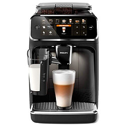 Philips Machine à café Expresso broyeur Série 5300 - EP5447/90 LatteGo Machine Espresso automatique - Compacte - Large écran de contrôle - 12 spécialités de café - Carafe à lait LatteGo en 2 parties, facile et rapide à nettoyer - Intensité, volume et longueur des boissons réglables - Broyeur céramique avec 12 niveaux 