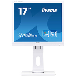 iiyama 17" LED - ProLite B1780SD-W1 Ecran PC - 1280 x 1024 - 5 ms - Format 4/3 - Pivot - Blanc "