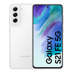Samsung Galaxy S21 FE - 5G - 6/128 Go - Blanc Smartphone 6,4" Super AMOLED FHD+ 120Hz - Snapdragon 888 - 5G - RAM 6 Go - 4500 mAh - Charge rapide 25W - 32MP - Android 12