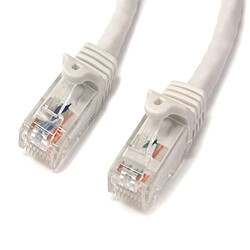 StarTech.com Câble réseau Cat6 Gigabit UTP sans crochet de 15m - Cordon Ethernet RJ45 anti-accroc - M/M - Gris StarTech.com Câble réseau Cat6 Gigabit UTP sans crochet de 15m - Cordon Ethernet RJ45 anti-accroc - M/M - Gris