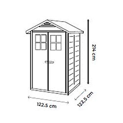 Acheter Abri résine 1,97 m2 - Toit bi-pente