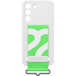 Avis Coque Samsung G S22 5G Silicone avec lanière Blanche Samsung