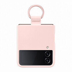 Avis Coque en silicone avec anneau pour Samsung Galaxy Z Flip 4 Rose