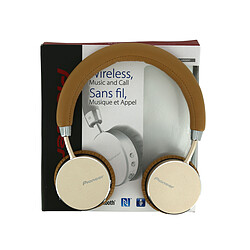 Pioneer casque arceau bluetooth - marron gold pas cher