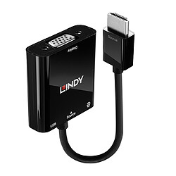 Lindy 38285 video cable adapter Lindy 38285 câble vidéo et adaptateur 0,1 m HDMI Type A (Standard) VGA (D-Sub) Noir