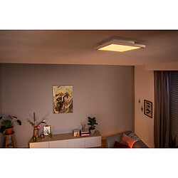 Philips Hue Plafonnier connecté AURELLE - Panneau LED 30x30cm 28W - Blanc - White Ambiance - Télécommande Hue incluse pas cher