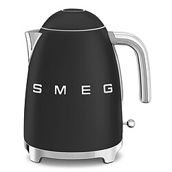 Smeg Bouilloire électrique Années 50 - KLF03BLMEU - Noir Mat 2400W - Corps Inox - Capacité 1,70 L - Rotation à 360° sur son socle - Arrêt automatique - Rangement du cordon - Filtre anti-calcaire