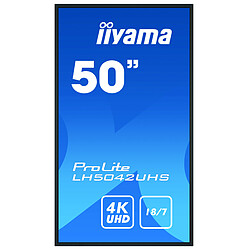 IIYAMA LFD 50" dalle VA 24/7 3840x2160 DVI VGA 3xHDMI  2xHaut-parleurs DisplayPort 2xUSB 500cd/m² Paysage/port 8ms MediaPlayer VESA 400x400 LH5052UHS-B1