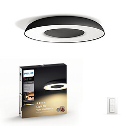 Philips Hue Plafonnier connecté STILL - 32W - Noir - White Ambiance - Télécommande Hue incluse Technologie Bluetooth avec ou sans pont de connexion Philips Hue - Compatible Google Assistant, Amazon Alexa et Apple HomeKit