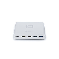 DICOTA Station d'accueil portable Blanc 9-en-1 USB-A/USB-C Plug and play HDMI VGA RJ45 Ultra Compact et Léger D31729 